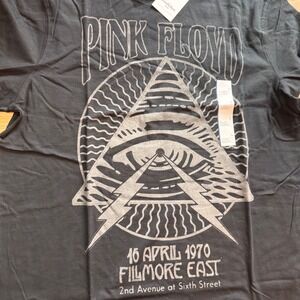 Goodfellow & Co Pink Floyd Fillmore East 1970 Graphic Tee Mens Large Black NWT
